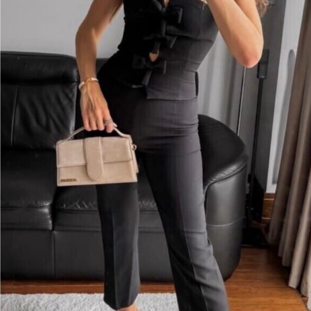 Zara Black Tailored Jumpsuit With Modern Silhouette